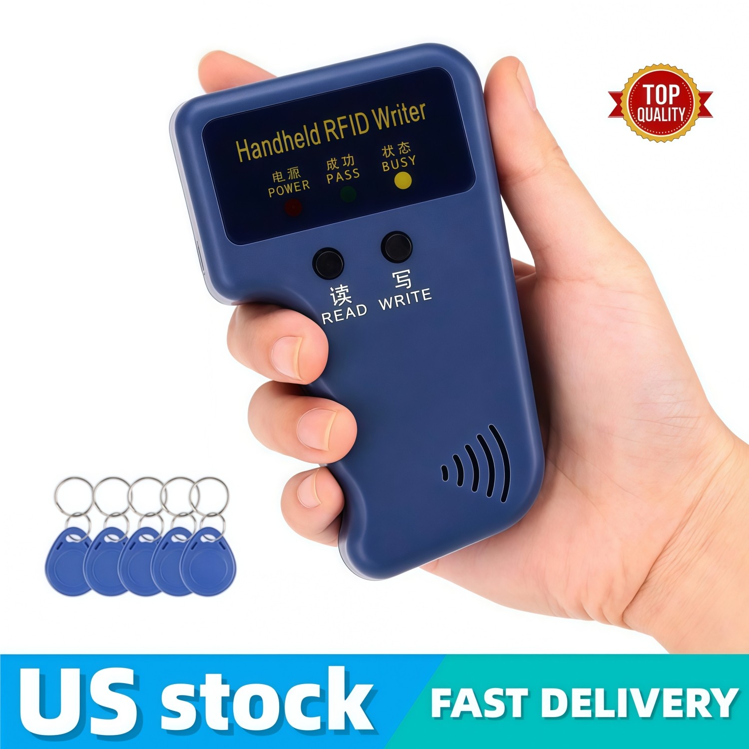 Handheld RFID ID Card Copier Key Reader Writer Duplicator 125KHz+5PCS Tags US