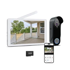 Wireless Video Doorbell Intercom System, Smart Doorbell Camera with Monitor, ...