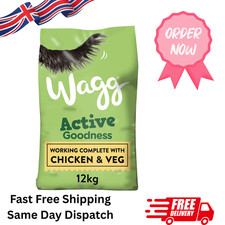 Wagg Active Goodness Complete Dry Adult Dog Food Chicken & Veg 12kg For All | UK 1.17 per kilo