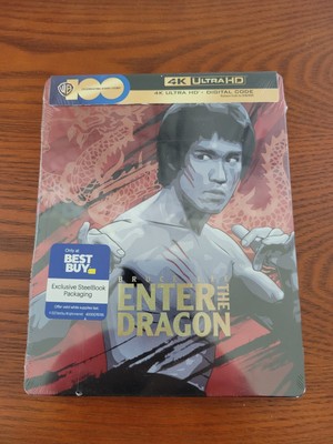ENTER THE DRAGON (4K UHD + BLU-RAY + DIGITAL) EXCLUSIVE STEELBOOK  EDITION, NEW