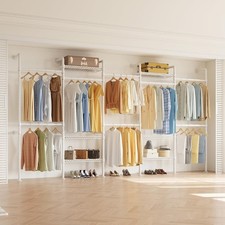Wall Mounted Clothes Rack Expandable Adjustab...
