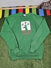 jerzees made in usa vintage sweatshirt L 42-44 green rudolph reindeer christmas