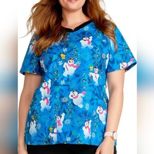 Warner Bros. Frosty The Snowman Tooniforms Scrub Top Size XS