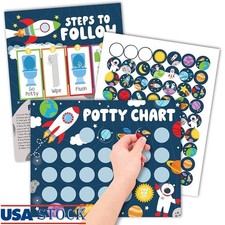 Potty Training Reward Chart Toddlers 10 Posters 63 Stickers Tracking Fun New