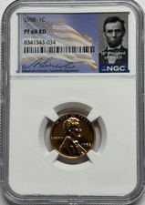 1958 P Ngc Pf68 Rd Red Proof Lincoln Wheat Penny 1 One Cent Signature Label 1958 P Ngc Pf68 Rd Red Proof Lincoln Wheat Penny 1 One Cent Signature Label
