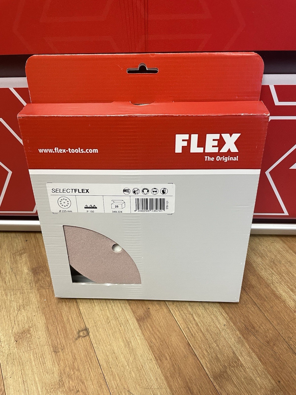 Flex Select 225mm Drywall Sandpaper Disc - 150 Grit - Pack of 25 - 370924