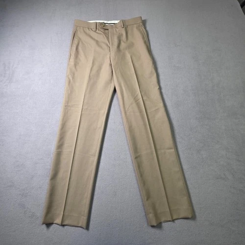 Ralph Lauren Dress Pants Mens 32x32 Brown Wool Total Comfort Formal Business