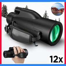 12×50 High Power Monocular Telescope with Clip Tripod for Hunting Camping Hiking