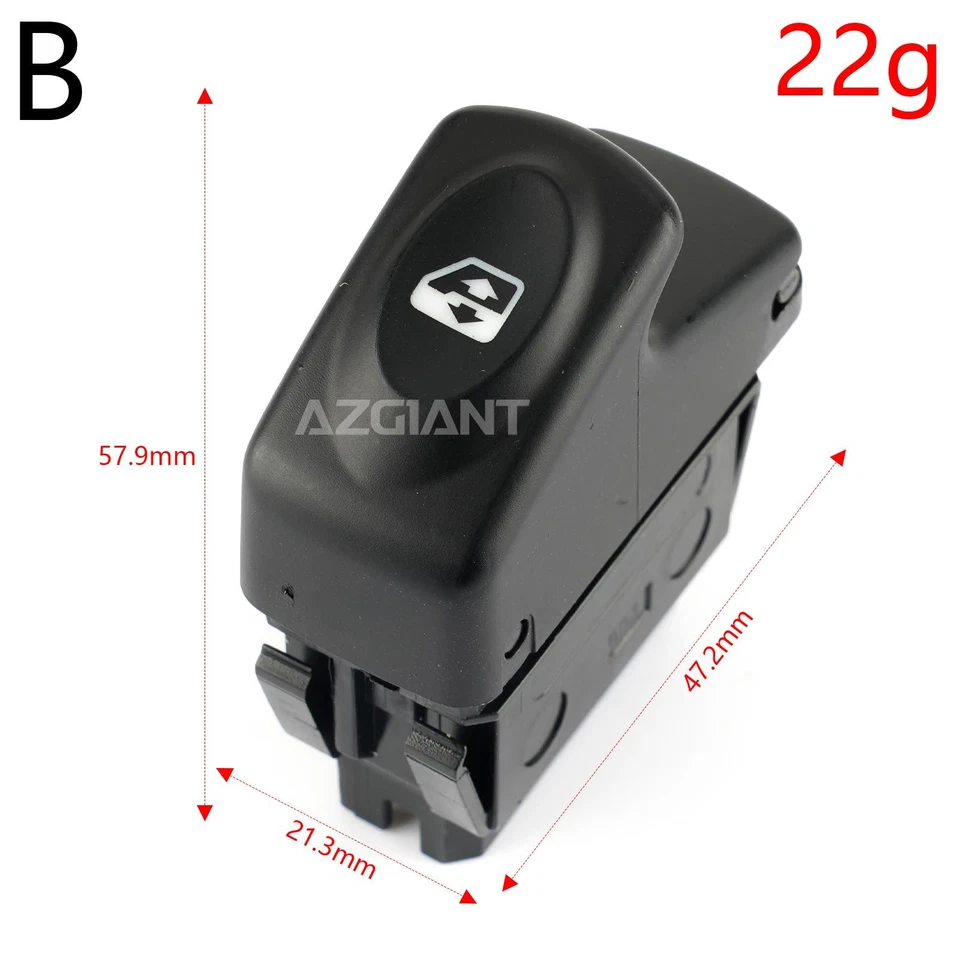 NUEVO Interruptor elevador de control de ventana para Renault Clio II 1998-2014 Renault SCENIC I Foto 3 de 4