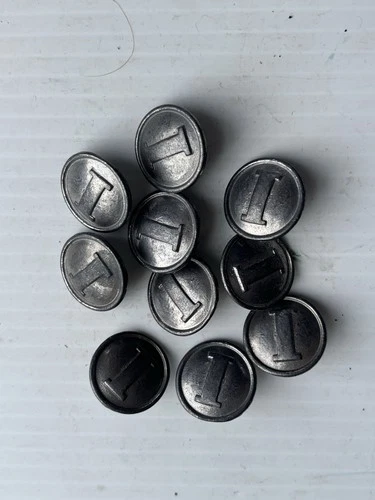 Lot Of 10 Civil War Style Reproduction Confederate Pewter Cast "I" Coat Buttons