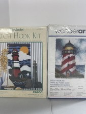 Caron Wonderart Latch Hook Kit Lighthouse Set Of 2 New