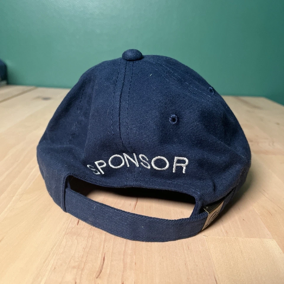 复古鸭子无限赞助帽海军蓝棕褐色麂皮绒边缘金属徽章可调节帽子 — 第 3/4 张图片