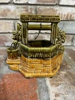 McCoy Pottery Wishing Well Planter Chain Attached Vintage USA 1950s, Free Ship!!