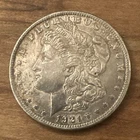 1921 P  Morgan Silver Dollar $1-Philadelphia Mint (No Mint Mark)–Circulated 90%