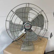 W•Vintage Dominion 16" Heavy Industrial Table Top Fan Model Number 2030 Tested