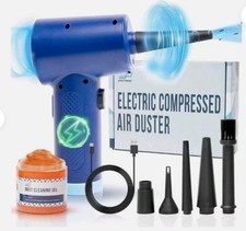 EnvyPrime Portable Rechargeable Electric Compressed Duster, Attachments, Gel