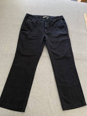 Vince Chino Cropped Pants Womens 4 Navy Blue Casual Relocated Button 30x23.5