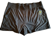 Athletic Works NWT Women XXXL 22 Black Shorts w/Pockets 4.5" Inseam