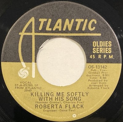 Roberta Flack   Killing Me Softly With His Song / Trade Winds   Atlantic   45RPM