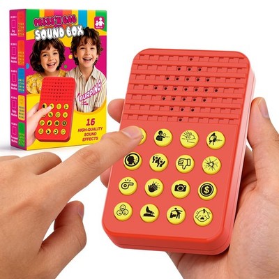 Sound Effects Machine, Noise Maker Prank Stuff with 16 Sounds, Compact, Red 