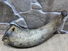 1864 AMERICAN CIVIL WAR C.S.A. CONFEDERATE POWDER HORN SCRIMSHAW "VICTOR LANGE"