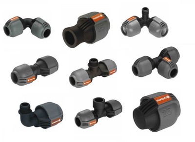 GARDENA Verbinder Quick&Easy f. Sprinklersystem Verlege-u. Druckrohre 25 mm 3/4''