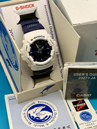 CASIO VINTAGE G-SHOCK G-100K-2A ICERC Dolphin & Whale Boxed 2000