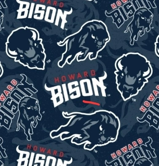 Gorra quirúrgica cola de caballo Howard University con forro azul satinado Foto 3 de 3