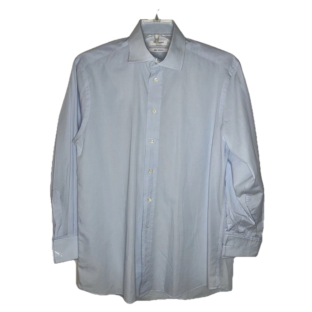 Camicissima Bergamo Men's Dress Shirt Size 39 (15.5) Blue French Cuffs