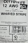 Cerrowire #12awg Solid THHN/THWN-2/MTW Building Wire White w/ Red Stripe /100ft