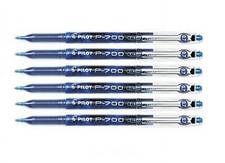 Pilot Precise P-700 Gel Ink Rolling Ball Pens, Fine Point, Blue Ink, 6 Pens