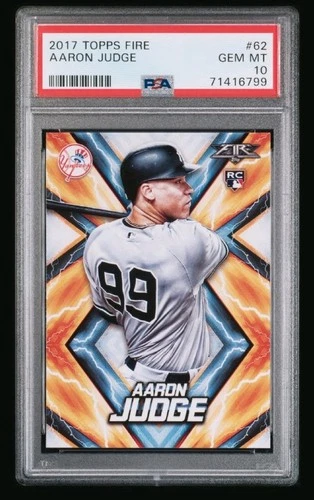 2017 Topps Fire AARON JUDGE Rookie #62 PSA 10 Gem Mint RC Yankees