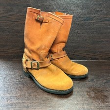 Harley-Davidson 85134 Harness Women's Boots Size 7.5 M Brown Leather Biker Moto