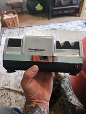 Chefs Choice Diamond Hone Electric Knife Sharpener 110 Silver 3 Stage