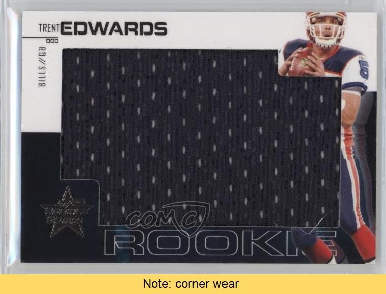 2007 Leaf Rookies & Stars Rookie Jumbo Jerseys 40/50 Trent Edwards RC READ 0b5