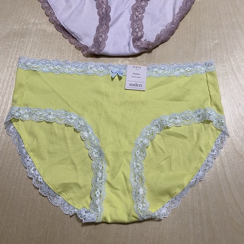 Auden Women's Size Medium Soft Breathable Stretchy Floral Hipster Panties 3 Pack - Photo 2/9