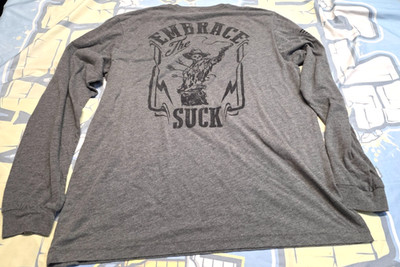 NineLine Apparel Long Sleeve Shirt Mens XL Embrace The Suck Skull Gunslinger Tee
