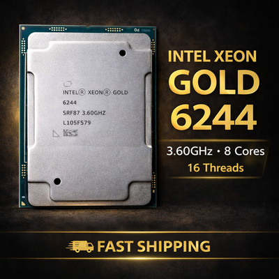 Intel Xeon Gold 6244 3.60GHz 8-Core 24.75MB L3 FCLGA3647 SRF87 Server CPU