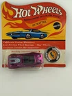 Hot Wheels 1969 Peeping Bomb Redline Blister Pack Magenta w/Button USA CA Custom