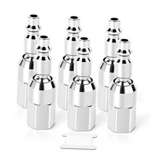 PCS 1/4" Swivel Air Plug-Pack Industrial Swivel Coupler and Plug, 1/4" FNPT 6