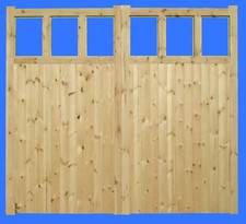 TIMBER SIDE HUNG GARAGE DOORS 'SHEPTON' 8' Wide X 7' High