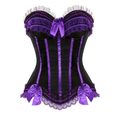 Pink Corsets for Women Vintage Leopard Print Corset Top Princess Lace Up Sexy 