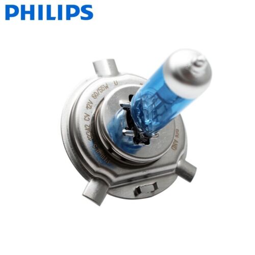 2x Philips H4 Crystal Vision 4300K White Car Headlight Halogen Globes 12V 60/55W - Picture 6 of 6