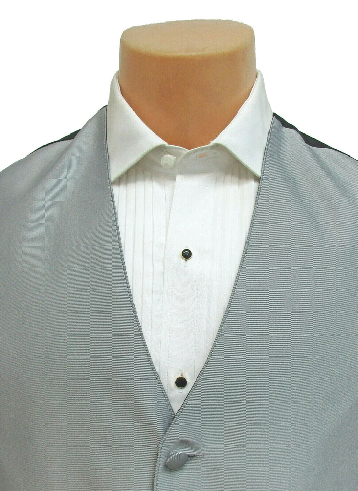 Colete smoking masculino prata Jean Yves - Formalwear elegante, perfeito para casamentos - Imagem 3 de 4