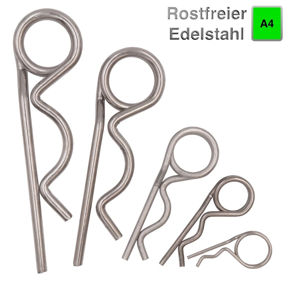 Splinte Sortiment DIOS24 10 Stück Federstecker Ein Produktbild-Vorschau 8