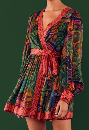 NEU MIT ETIKETT ANTHROPOLOGIE FARM RIO Gr. WALDWANDTEPPICH LANGARM WICKELKLEID MEHRFARBIG - Bild 9 von 14