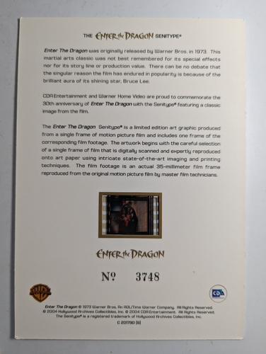 WB Enter The Dragon Bruce Lee The Classic Collection Special Edition Hardcover - Picture 5 of 18