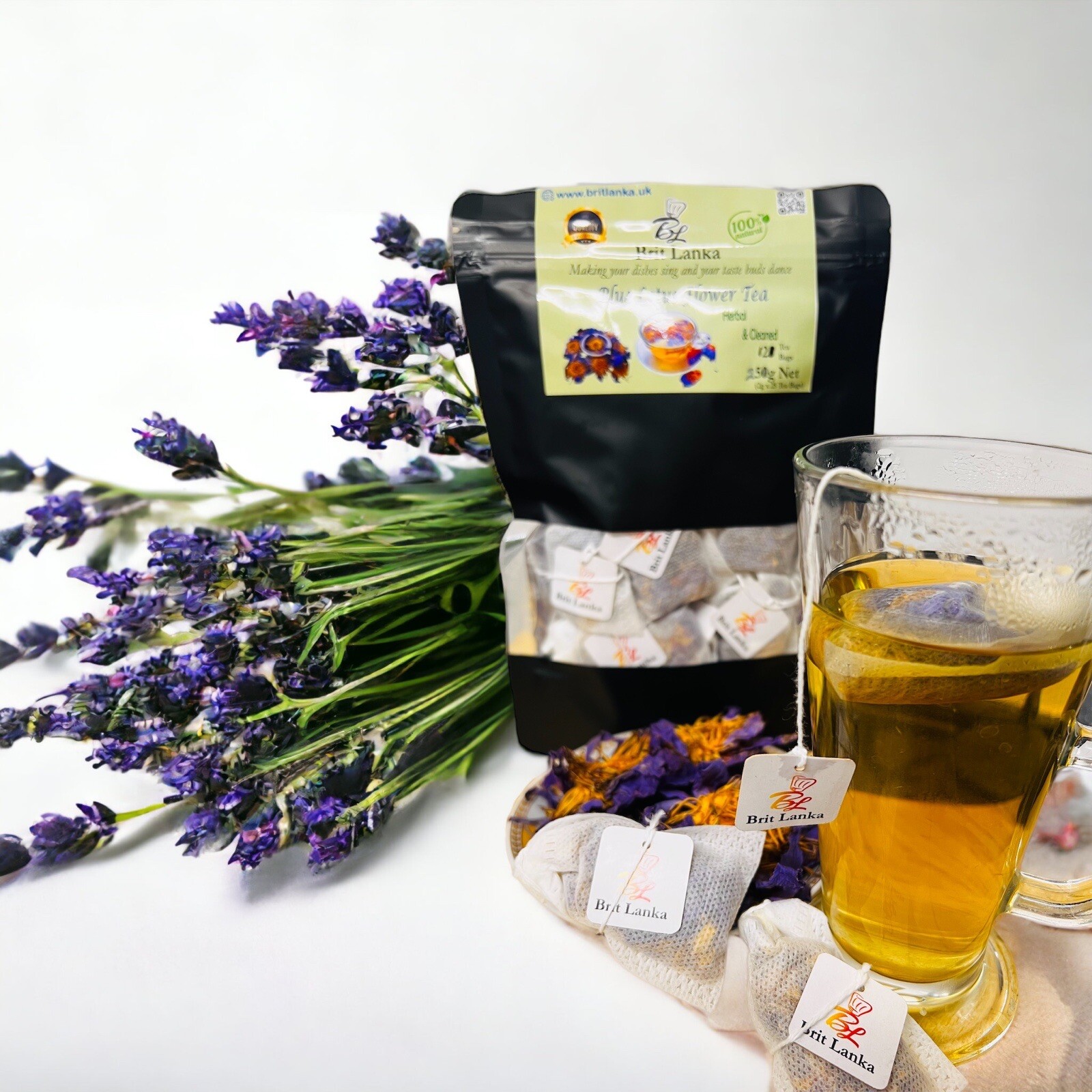 Blue Lotus Flower - Ceylon Nymphaea Caerulea Organic 25g (12 Tea bags) UK Seller