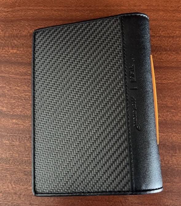 New Authentic Tumi Mclaren Unisex Men Passport Holder Logo Carbon