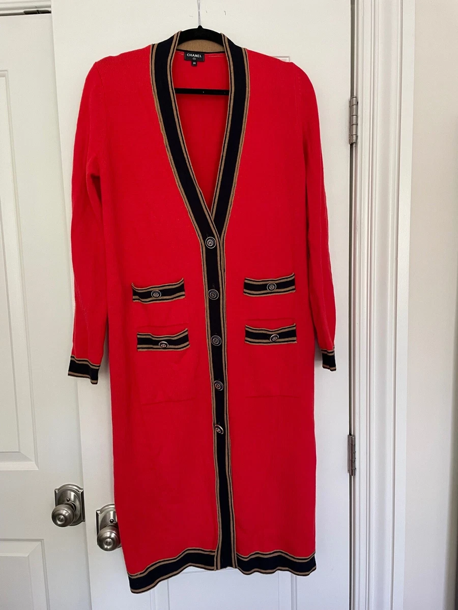 Pre-owned Iconic Vintage Chanel Logo Cashmere Cardigan